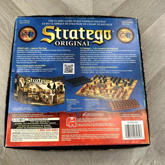Stratego Original Board Game Royal Jumbo Patch Battlefield Strategy - Picture 2 of 6